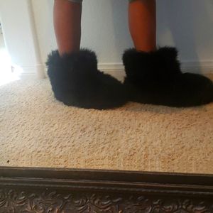UGG Fur Baby boots in black